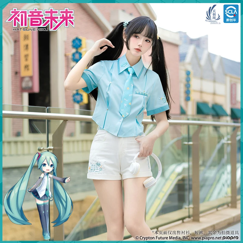 เสื้อ Hatsune Miku สำหรับผู้หญิงเสื้อกางเกงขาสั้นเสื้อฤดูร้อนเสื้อคอสเพลย์เสื้อยืดชายหาดเครื่องแต่งกายปาร์ตี้เสื้อผ้าแฟชั่นต้นฉบับ