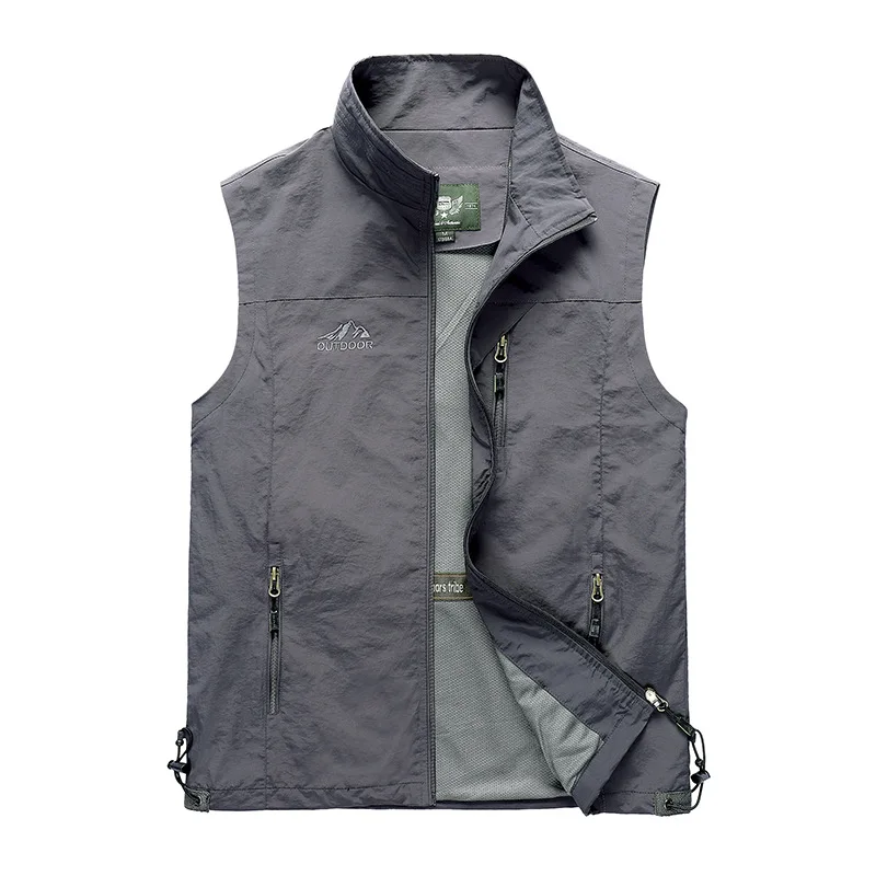 Men Clothing Vests Military Jackets Sleeveless Tactical Coat Pockets Zippers Outdoor Waistcoat Fishing Photography Luxury Brands
