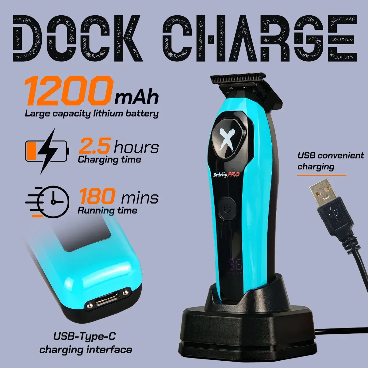 طقم الحلاق المهنية BRDCLIP 619 مقص الشعر 7500 دورة في الدقيقة DLC شفرة قاعدة شاحن شاشة الكريستال السائل 339 الشعر المتقلب 10000 دورة في الدقيقة ماكينة حلاقة 609 #4