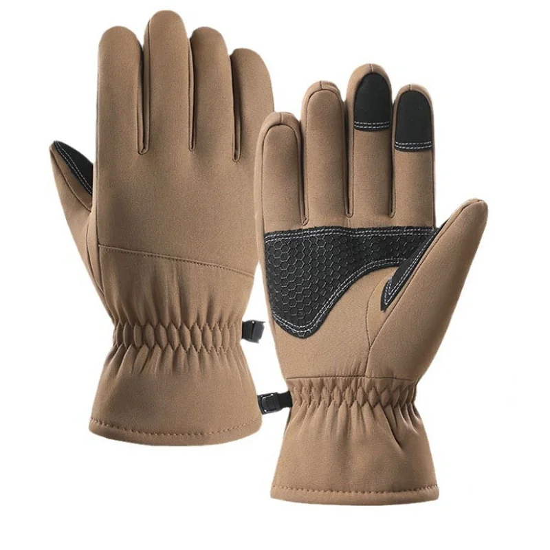 Gants de ski chauds doublés de sourire pour hommes et femmes, gants d'équitation imperméables, coupe-vent, non étincelants, protection contre le froid, UNIS issement, extérieur, hiver