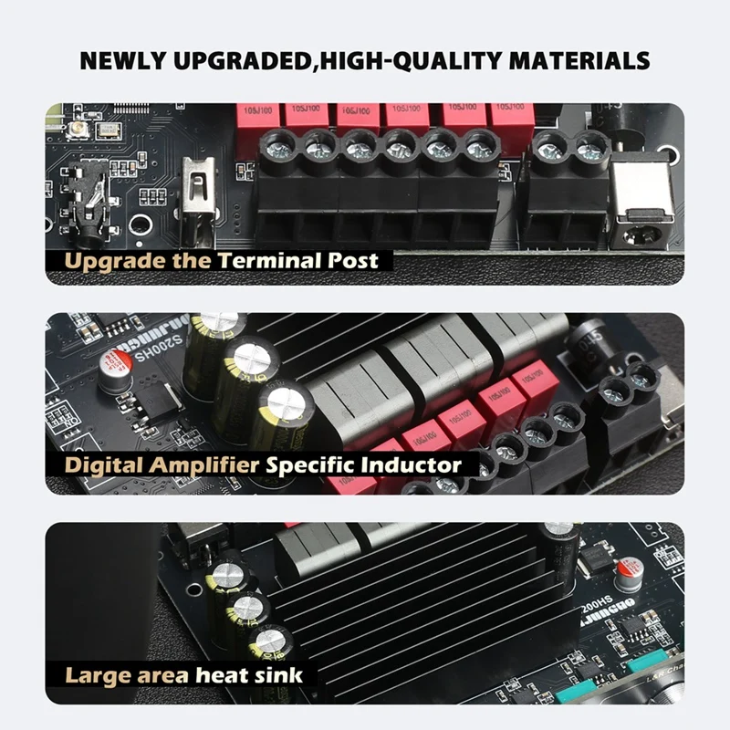 デジタルサブウーファーアンプボード,Bluetooth FFYY-NEW,5.2チャンネル,2.1 w 100w 100w,12-24v,hifi,200 s200hs