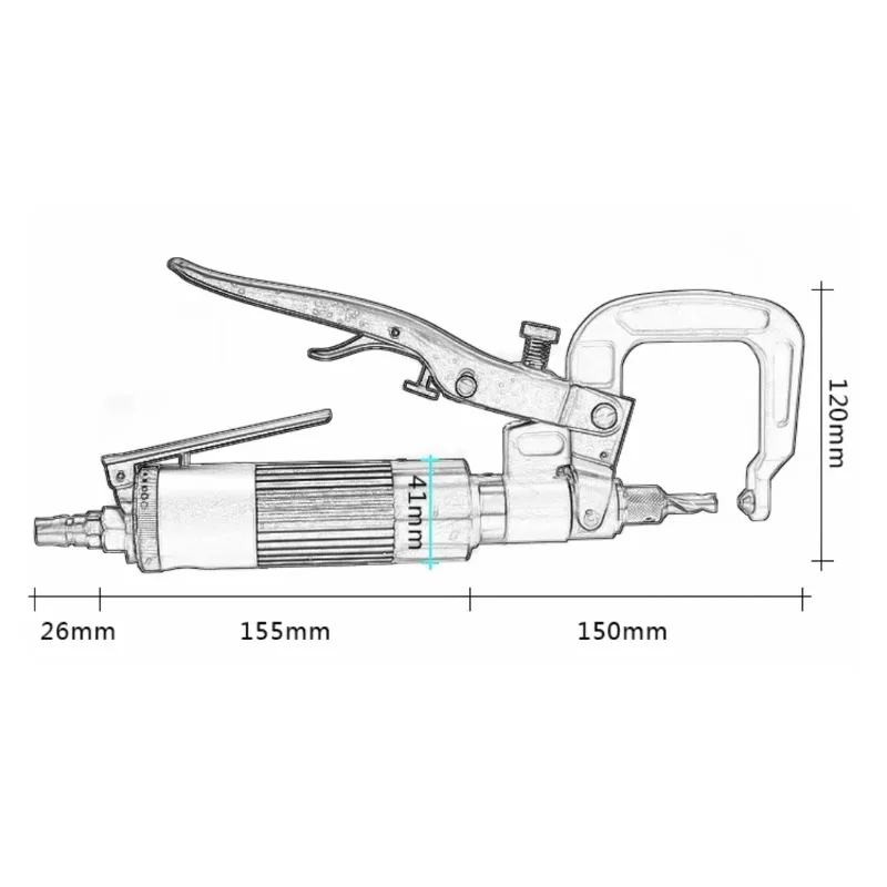 Pneumatic BD-6024  Sheet Metal Spot Welding Drill Drilling Spot Welding Remover Tool Welding Spot Removal Machine