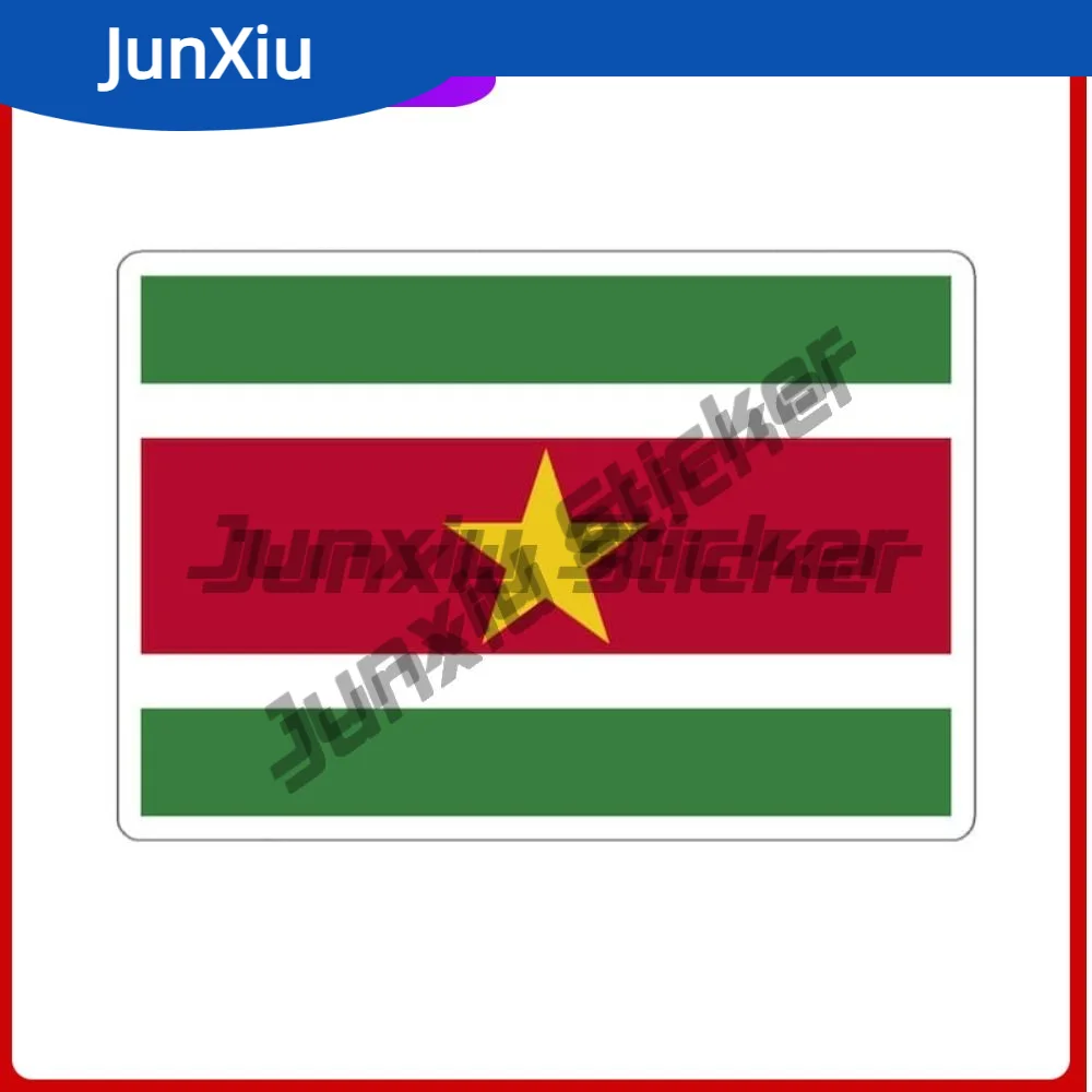 

Suriname Flag Travel Souvenir Decorative Stickers Skateboard Suitcase Laptop Rv Camper Windows Laptop Cover Scratches Decal Pvc