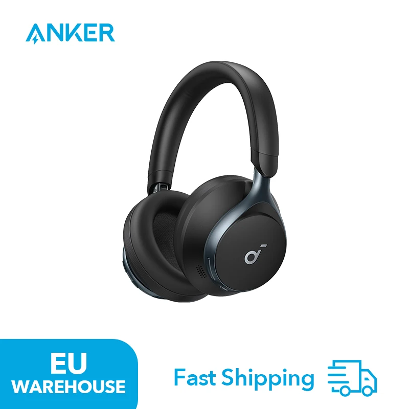 Soundcore by Anker, Space One, Kopfhörer mit aktiver Geräuschunterdrückung, 2 x stärkere Sprachunterdrückung, 40-Stunden-ANC-Spielzeit, App-Steuerung