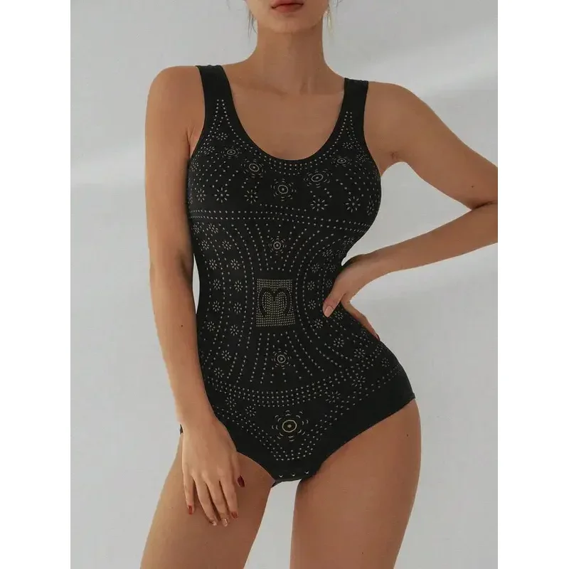 Plus Size Shapewear für Damen, offener Schritt, Bodysuit, bedruckt, schlankmachende Unterwäsche, nahtloser Body Shaper Korsett nach der Geburt, 5XL