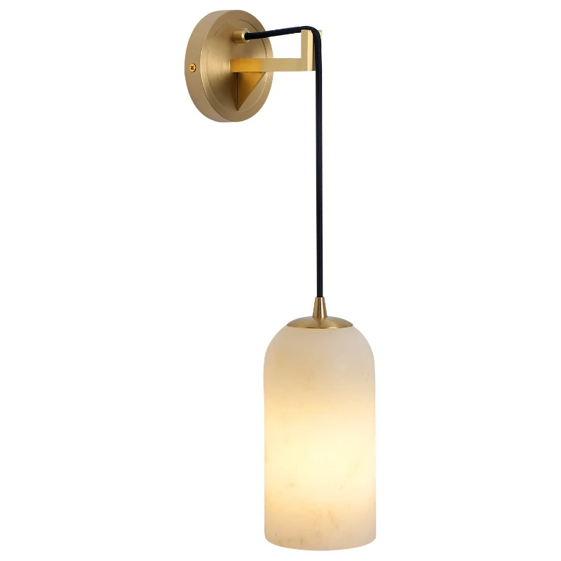

Marble Wall Lamp Natural Spanish Marble Wall Hanging Bedroom Bedside Hotel Room All Copper