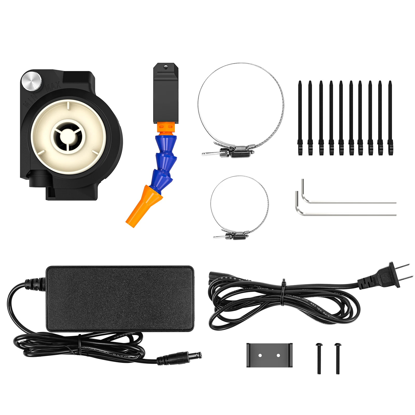 

TWO TREES 500W CNC Air-Cooled Cooling Kit, Fits 27-76mm Spindles/775 Motors/800W Trimmers, Adjustable Speed, Detachable Cleaner