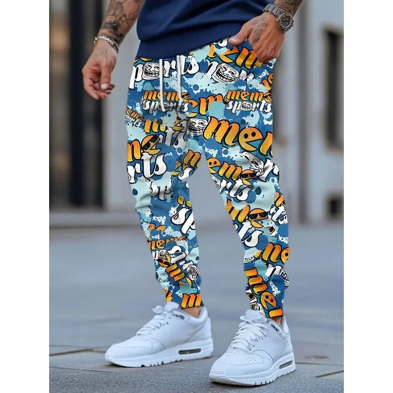 

Новые мужские брюки весной и осенью 2025 года — повседневные модные мягкие и удобные с 3D-принтом.