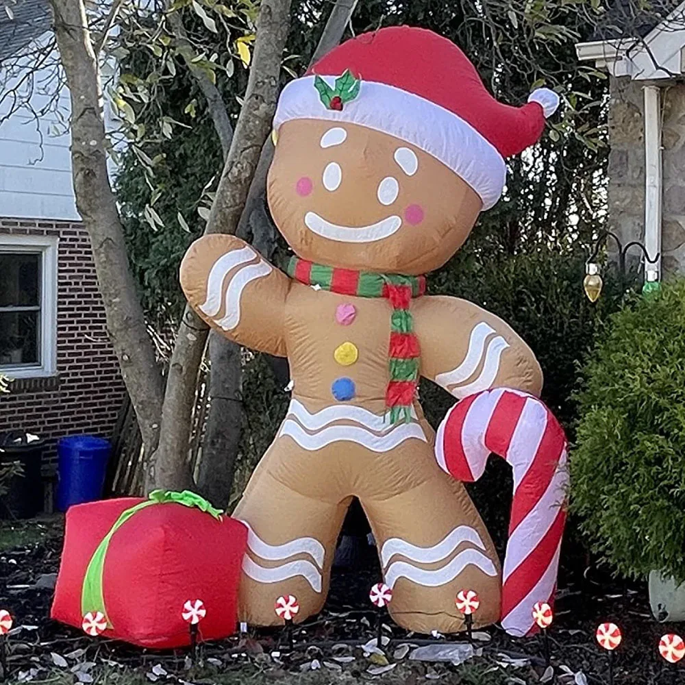 Arco Inflável LED De Natal, Modelo Inflável Boneco De Neve, Arco De Natal Iluminado, Árvore SantaClaus, Decoração De Pátio, 2.4m, 8ft