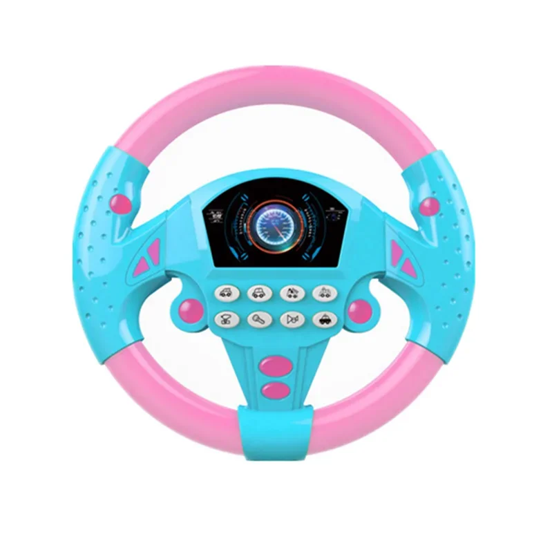 Eletric Simulation Steering Wheel Toy with Light Sound Baby Kids Musical Educational Copilot Stroller Steering Wheel Vocal Toys