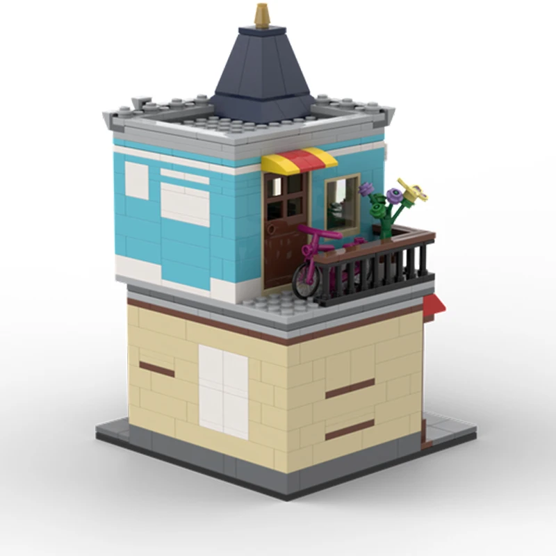 

635 шт. MOC магазин игрушек угловые модульные здания строительные блоки Рождественский подарок STEAM игрушки для художественного творчества коллектор для снятия стресса