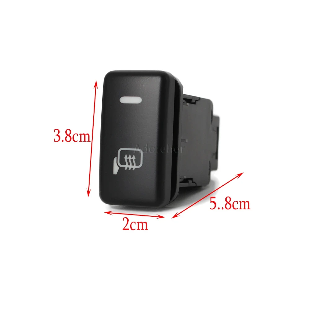 Fit For Toyota Tacoma Land Cruiser Reiz Hilux Prado 120 FJ CRUISE Car Orange LED Light Rearview Mirror Heating Button Switch