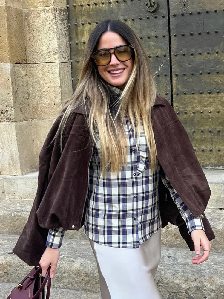 

HH Women Autumn Casual Chic Solid Jackets Long Sleeve Turn-Down Collar Pockets Buttons Zipper Women's Fashion Coats Trendy 2026