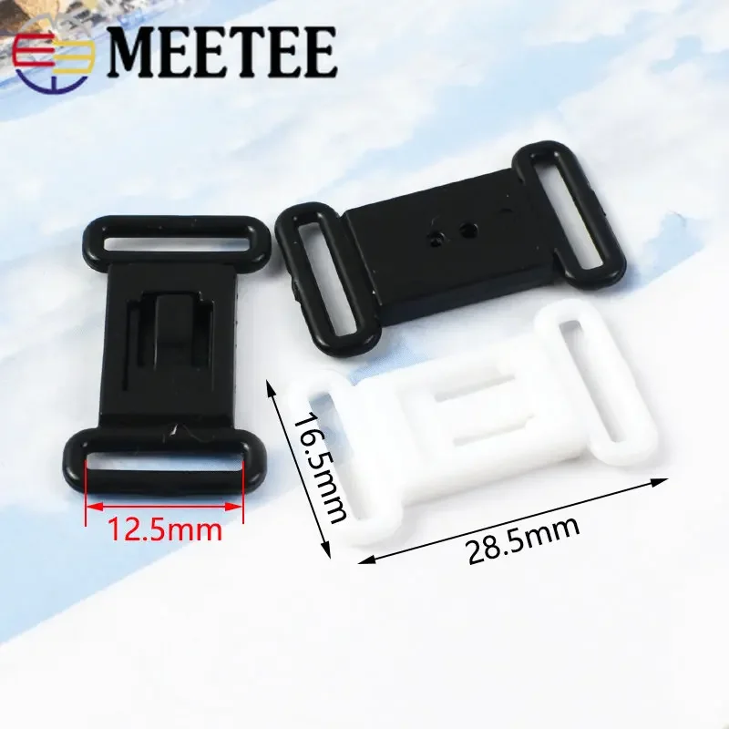 100/200/300/500Sets 12.5mm Plastic Bra Strap Clip Adjust Buckle Closure Bikini Slider Connector Underwear Sewing Tool Accessory