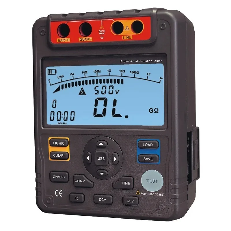 13A High Voltage Insulation Resistance Tester Megaohmmeter High Precision Intelligent Tester