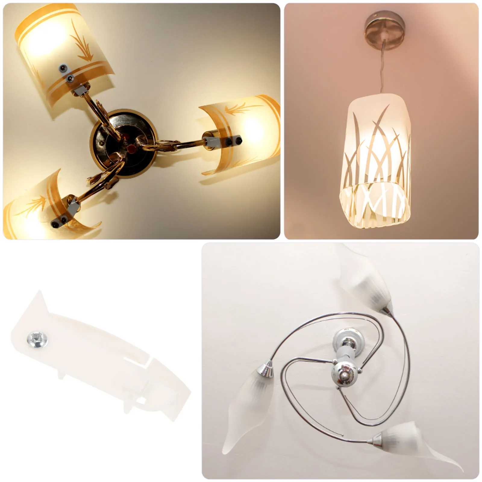 

25 Pcs Ceiling Lamp Rotary Clips Buckles Durable Wear Resistant Fix Install LED Light Shades Accessories Practical Cost