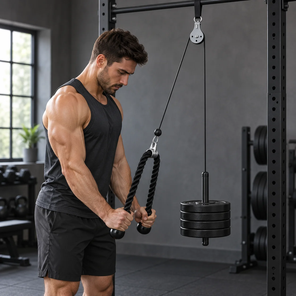 ชุดอุปกรณ์ฝึกกล้ามเนื้อหลังและ - Home Gym Diy Pulley System บทวิจารณ์และราคา