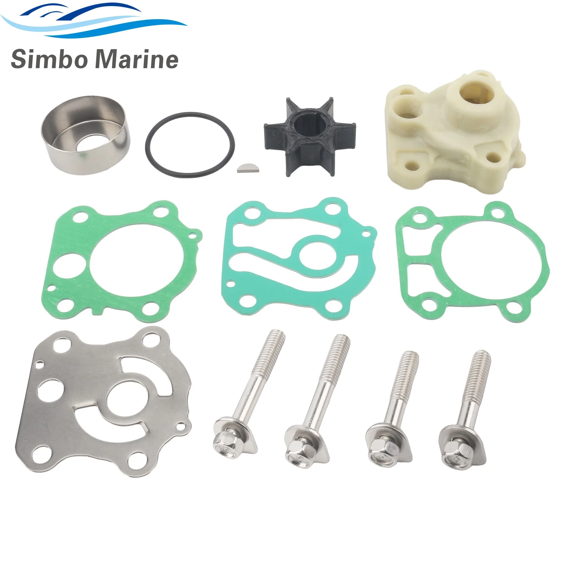 

For Yamaha 50 60 70 HP F50 C60 C70 2 Stroke 4 Stroke Marine Water Pump Impeller Repair Service Kit Outboard Engines 6H3-W0078-0