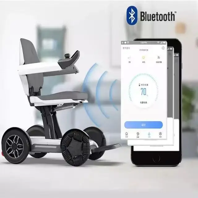 Intelligent interconnection remote control folding elderly scooter electric folding wheelchair disabled electric four-wheeler