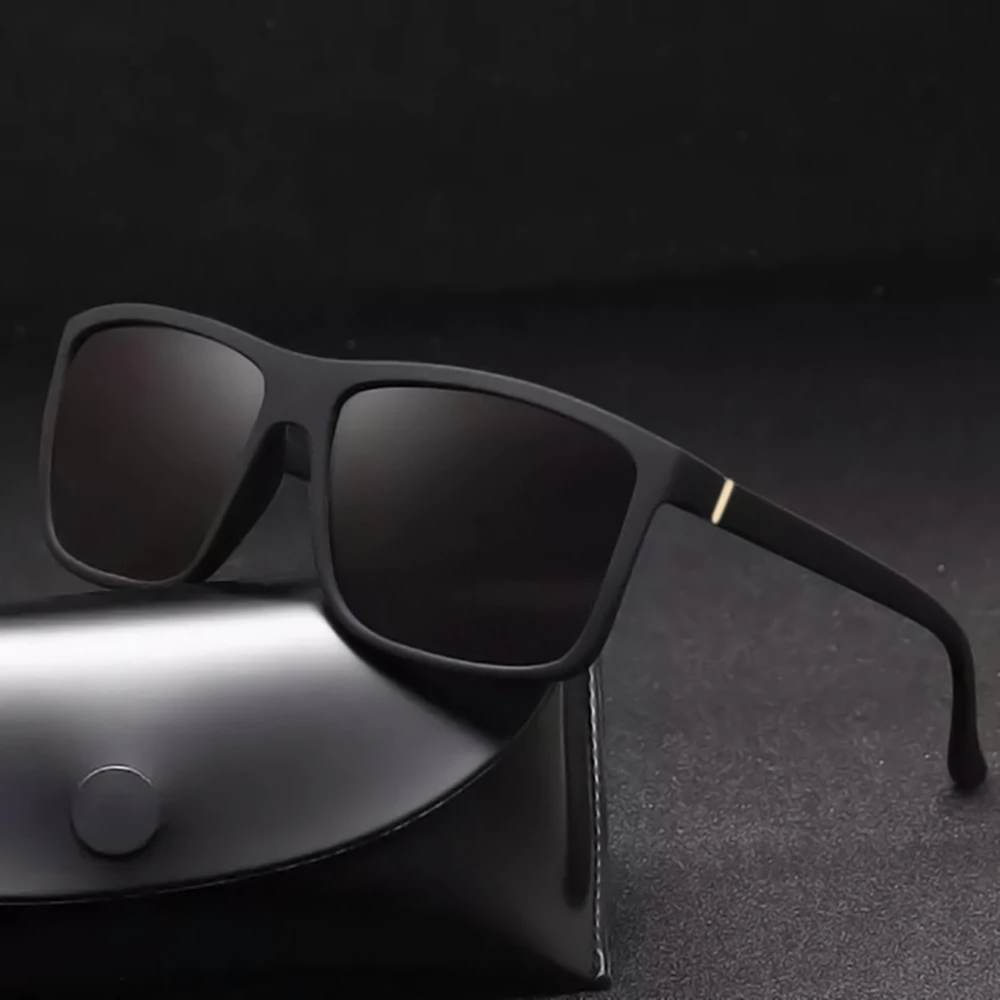 Men Classic Driving Glasses Yellow Lens Square Sun Glasses Anti-glare Night Vision Glasses Women Cycling, Running Eyepiece New