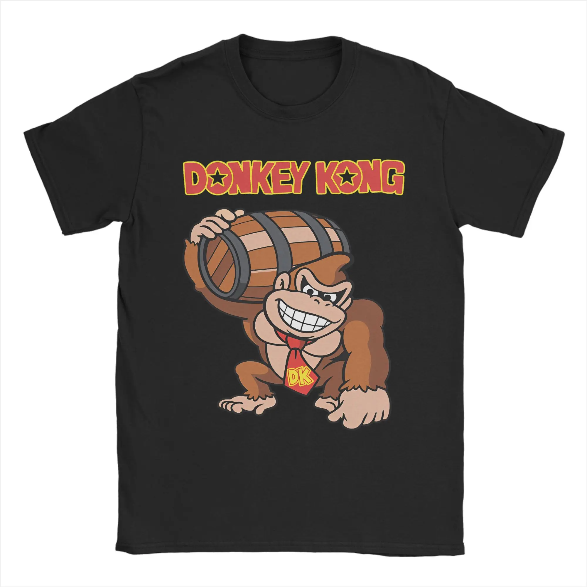 دونكي كونغ ممر لعبة تي شيرت موضة تي شيرت قصير الأكمام الجمالية التي شيرت الصيف 100% القطن طاقم الرقبة المعتاد تي شيرت