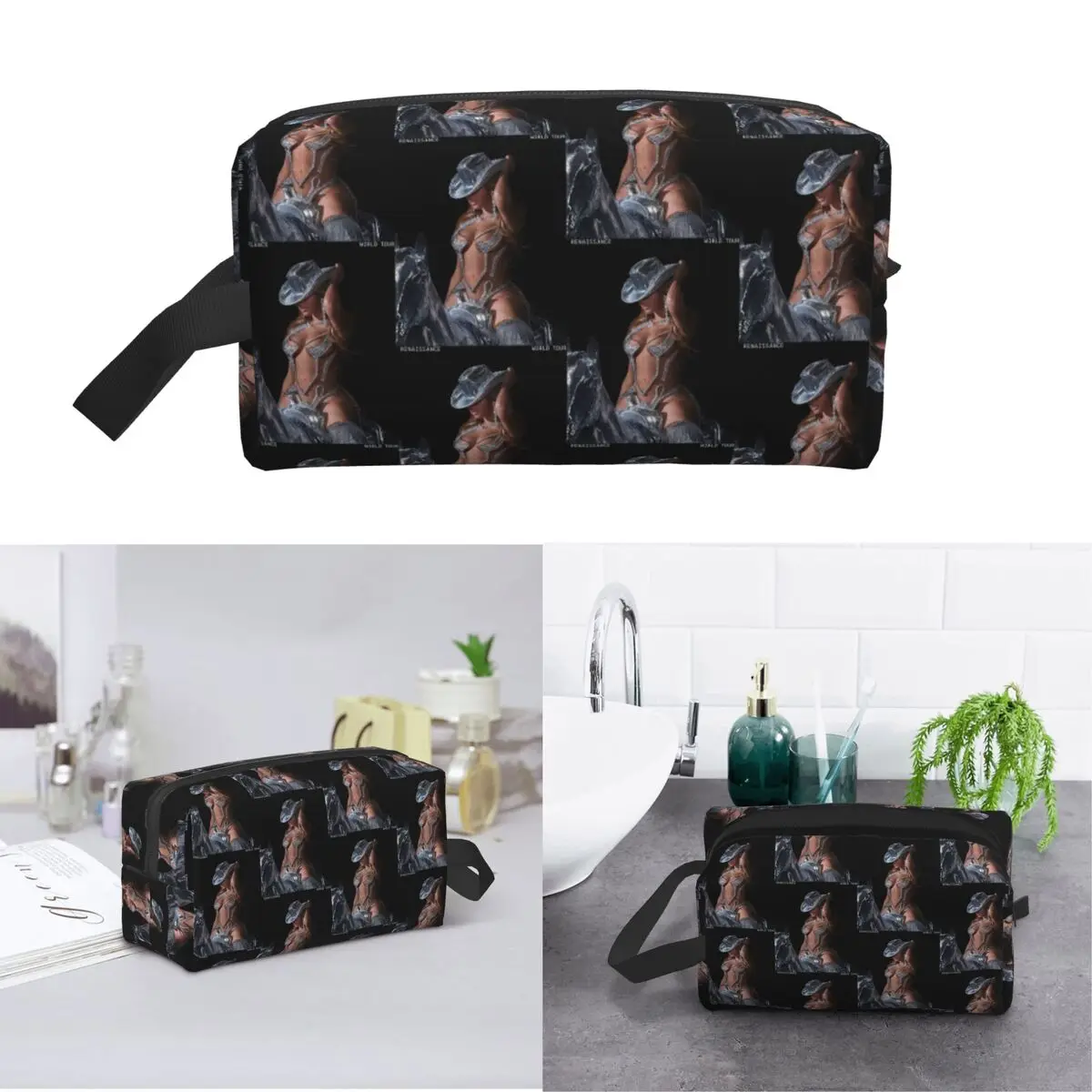 Bey My House Singer Beyonce Renaissance Tour Makeup Bag Cosmetic Storage Dopp Kit Toiletry Cosmetic Bag for Women Beauty Travel