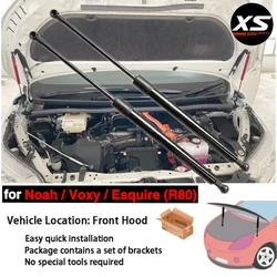 For Toyota Voxy Noah Esquire R80 2014-2021 Front Hood Bonnet Modify Carbon Fiber Gas Struts Gas Spring Lift Support Shock Damper