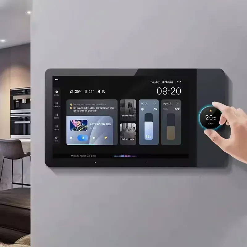 

appropriate Smart Home Zigbee Gateway Wifi Smart Control Light Panel 8 Inch Multi-Function Music Wall Touch Screen Tuya Center