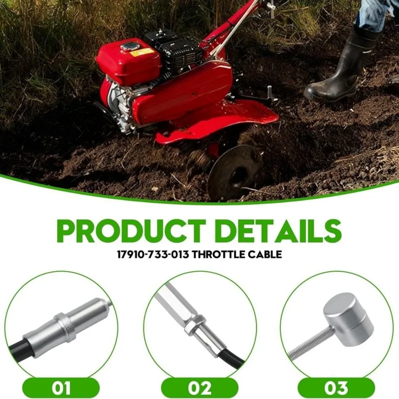 A98M Throttle Cable For Honda Tiller FC600 R Model - 17910-733-013 Clutch Cables & Lines