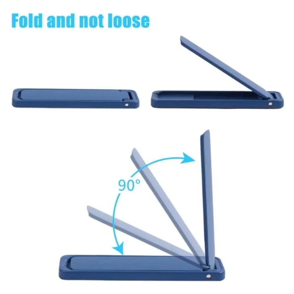 Mini Flip Alloy Phone Holder Ultra-thin Back Sticker Invisible Foldable Mobile Phone Bracket Portable Desktop Stand For Phones view 4