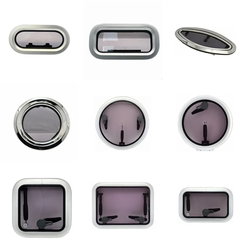 Aluminum Rectangular Marine Porthole Watertight Boat Window Yacht Skylight Deck Access Hatch for Marine Accessories