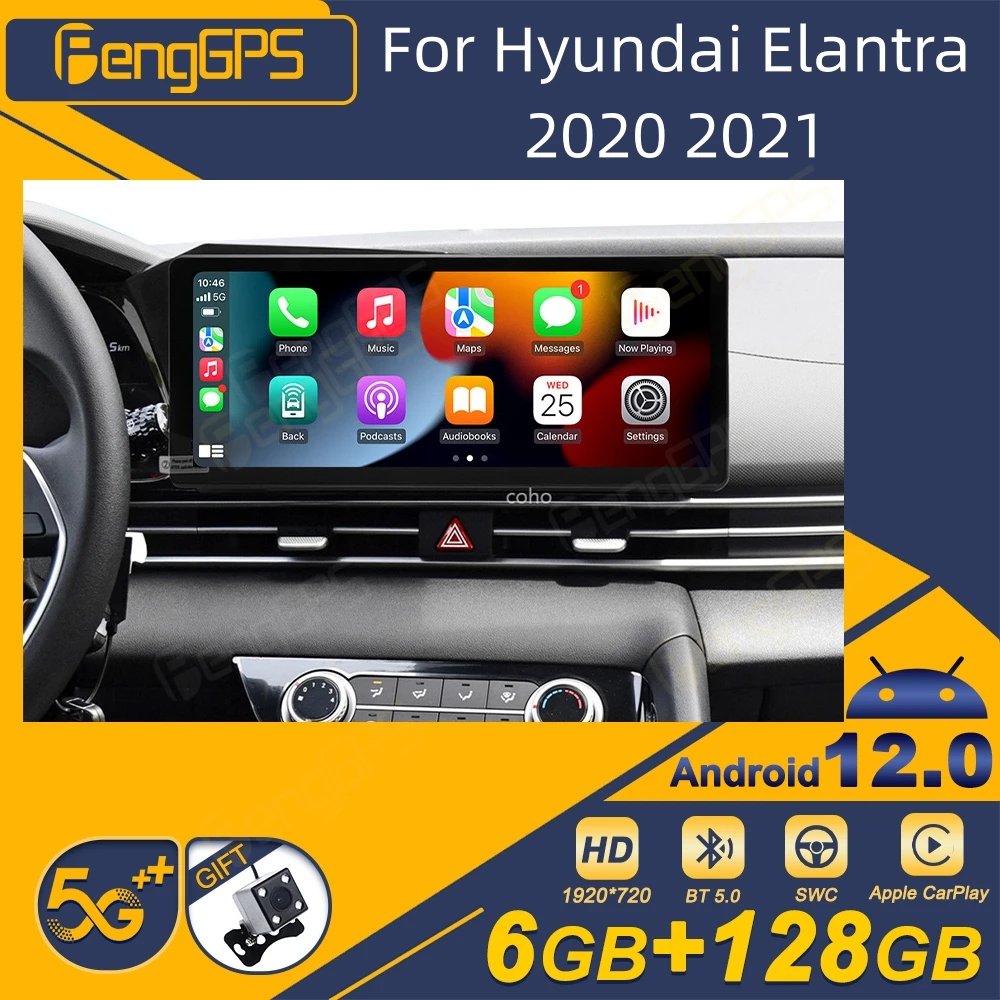 For Hyundai Elantra 2020 2021 Android Car Radio 2Din Stereo Receiver Autoradio Multimedia Player GPS Navi Head Unit Screen