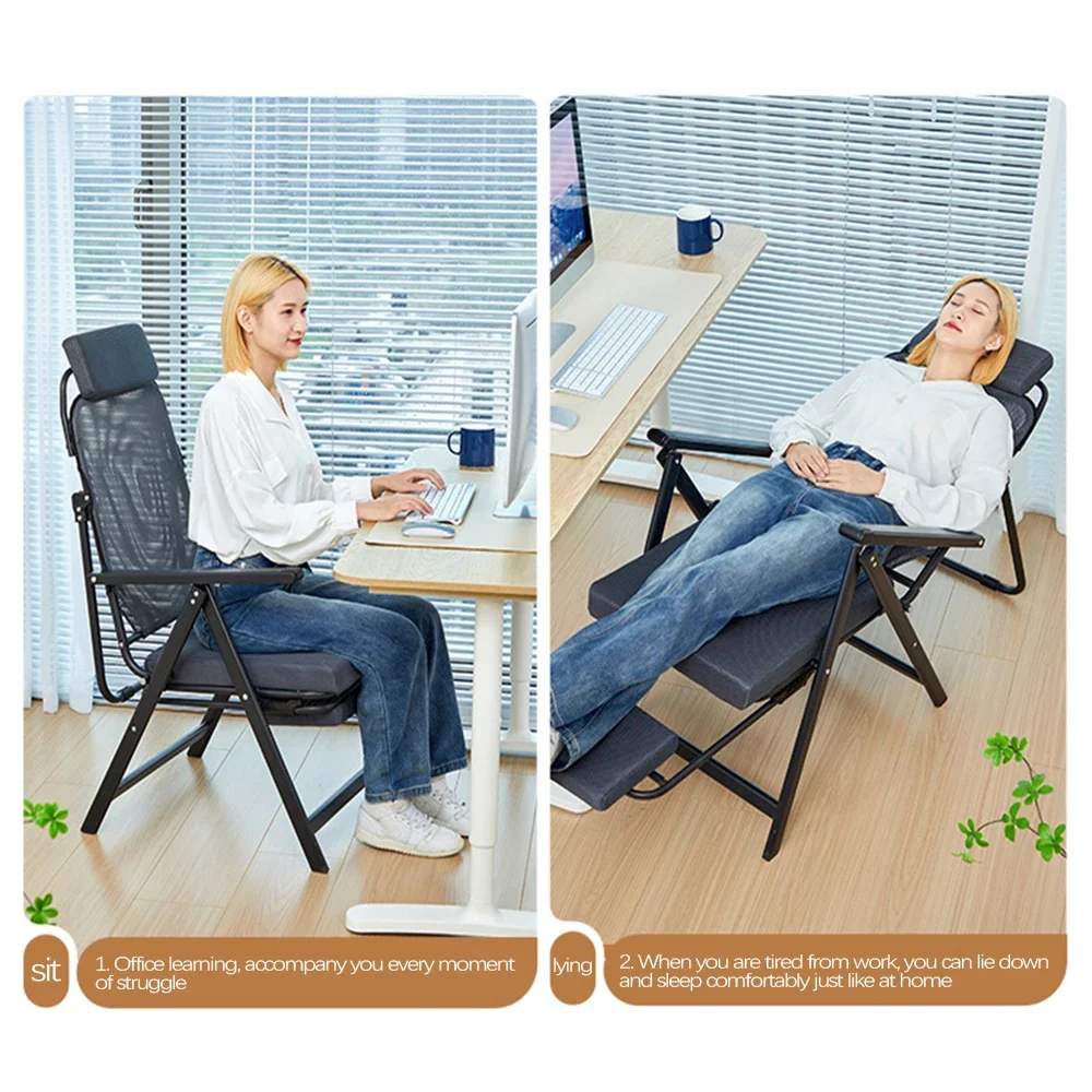 Special Recliner, Lunch Break Folding Office Nap Bed Can Lie Dual-use Magic, Home Seat Comfortable Sedentary Computer Chair