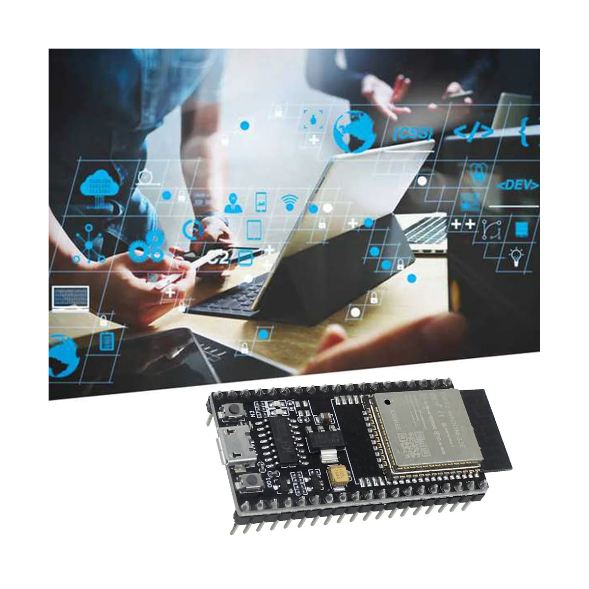 ESP-WROOM-32E WIFI Dual Core CPU Development Board ESP-WROOM-32E WIFI+Bluetooth Main Board Serial Port Module