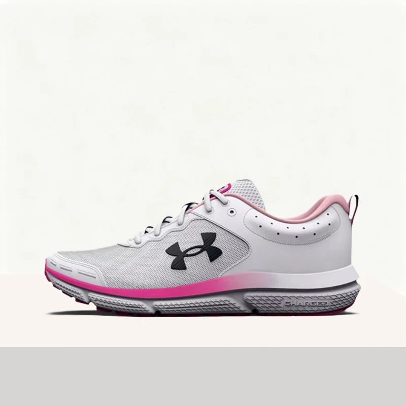 Under Armour Charged Assert 10 Women's White Low-Top Outdoor Runners – Stylish Versatile Durable Cushioned Comfort 3026179-102