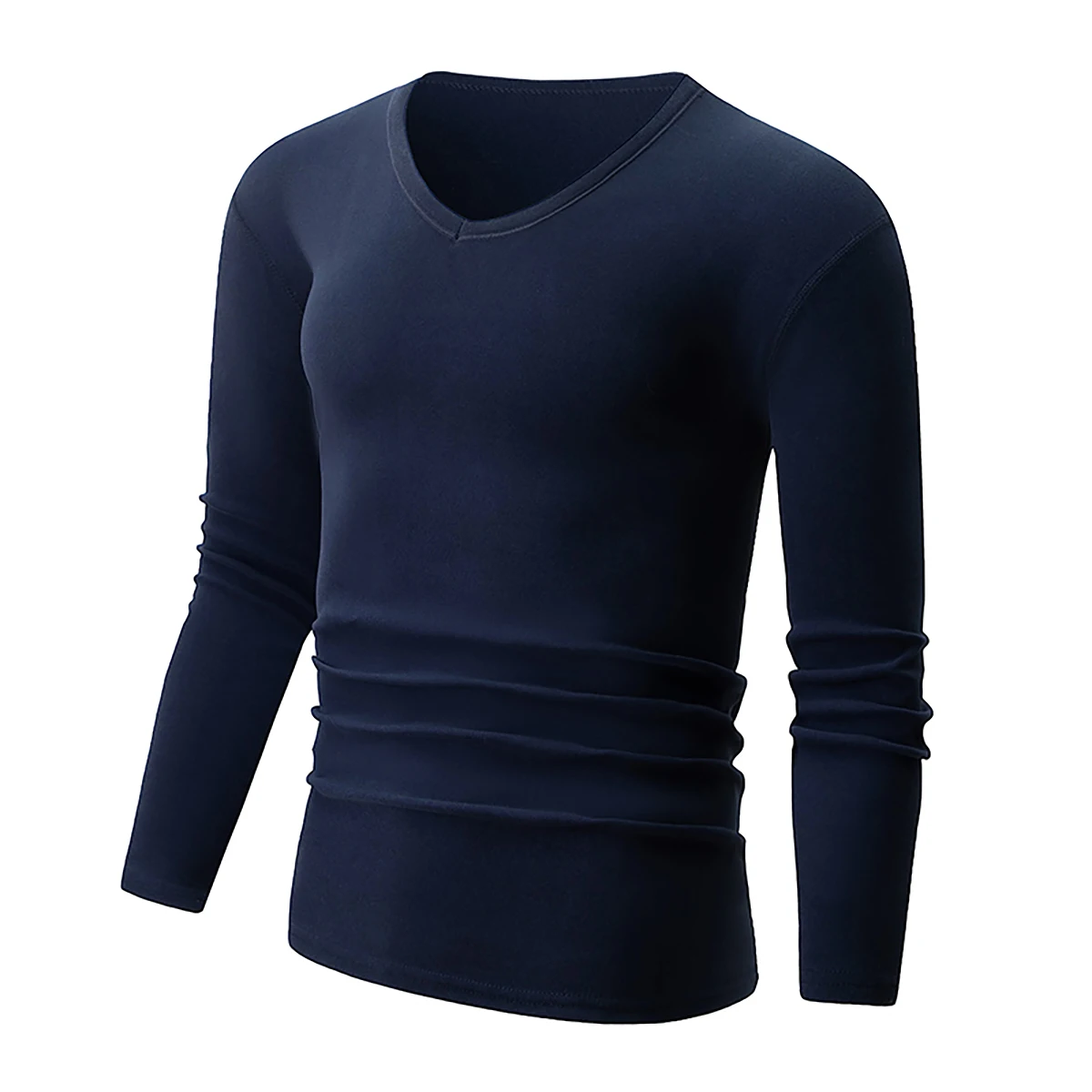 3Pcs Men's V-Neck Top In Classic Color Fashionable AndComfortable For Spring/Autumn Breathable Casual For Daily Sweat Absorption