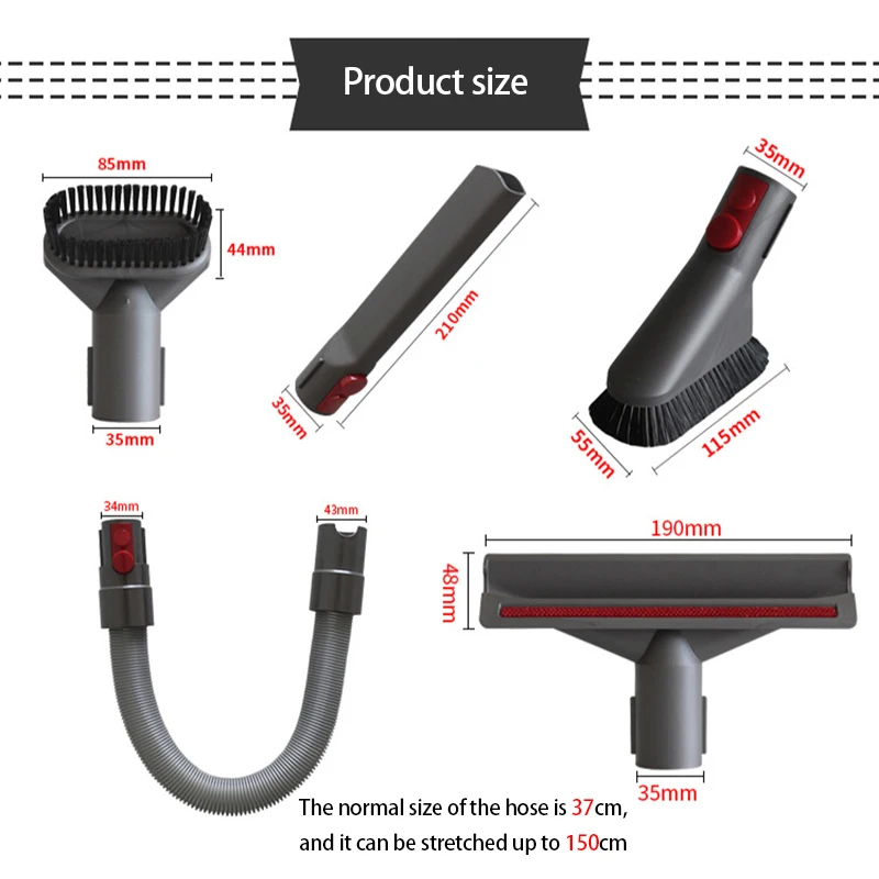 Escova de bico para aspirador de pó dyson v7 v8 v10 v11 v12 v15, peças de reposição, incluindo escova de colchão, acessórios, ferramenta de reposição