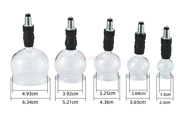 Cupping Therapy Sets, 14pcs Glass Thicken Suction Cups Jar Professional Chinese Vacuum Cupping Device Different Size Full Body