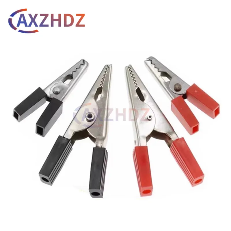 

10PCS 35/50MM Length Small/Large Insulated Crocodile Clips Plastic Handle Cable Lead Testing Metal Alligator Clips Clamps
