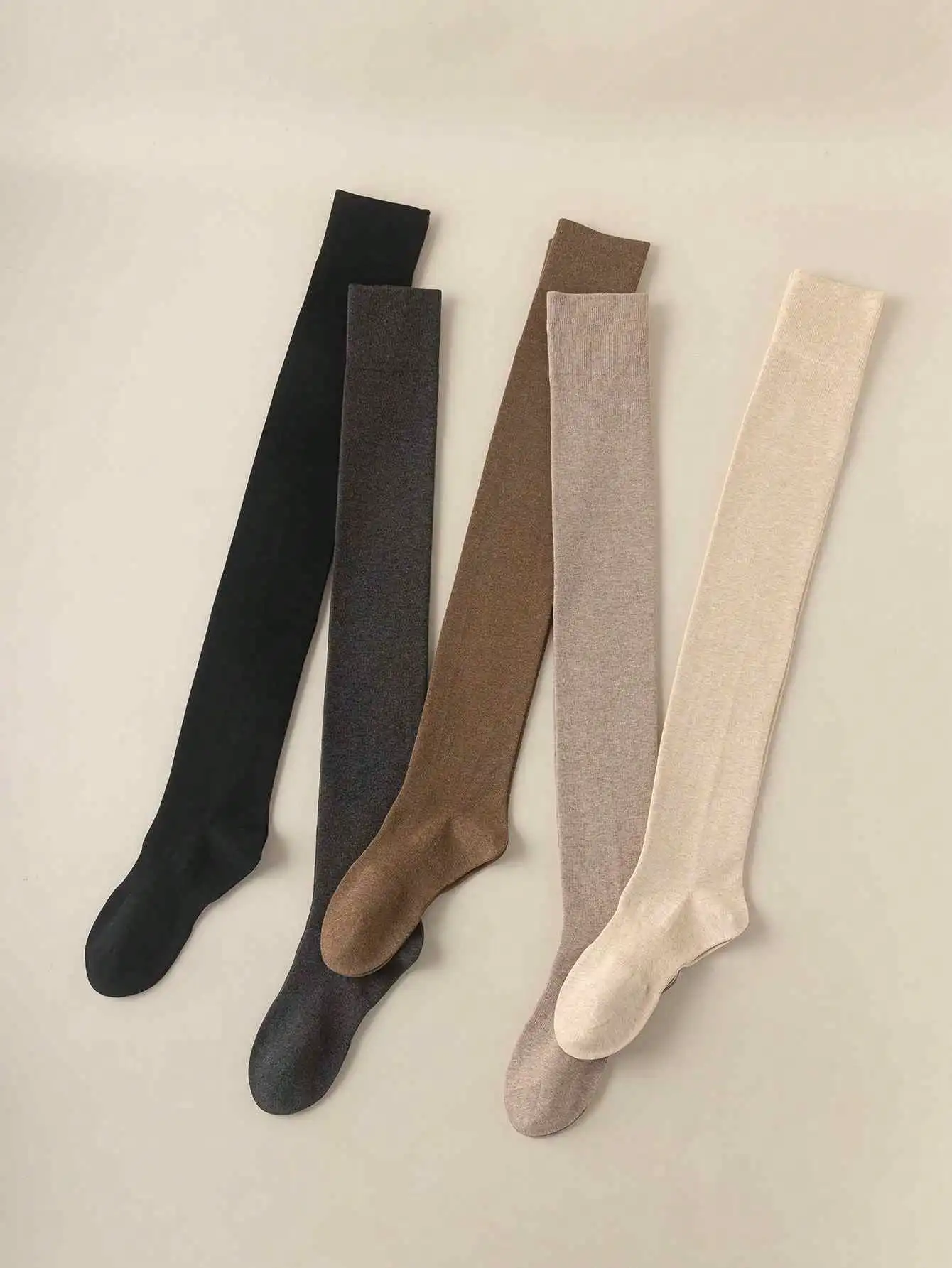 

1 пара осенних и зимних женских гольфов, теплые длинные носки, высокоэластичные носки до бедра