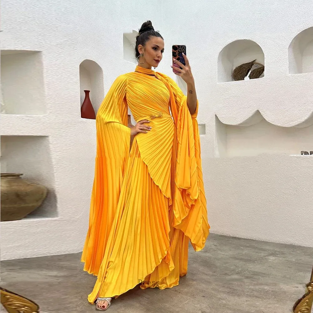 Eightale Chiffon Evening Dress Long Sleeves Custom made A Line Prom Party Gowns Elegant Evening Dress Woman robe de soirée femm