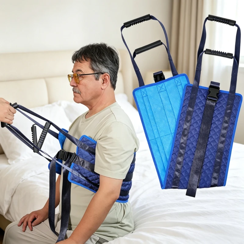 Patient Transfer Assist Pad with Built In Buckle Turning Standing Aid for Bedridden Seniors Home Nursing Care Daily 이동 보조 패드