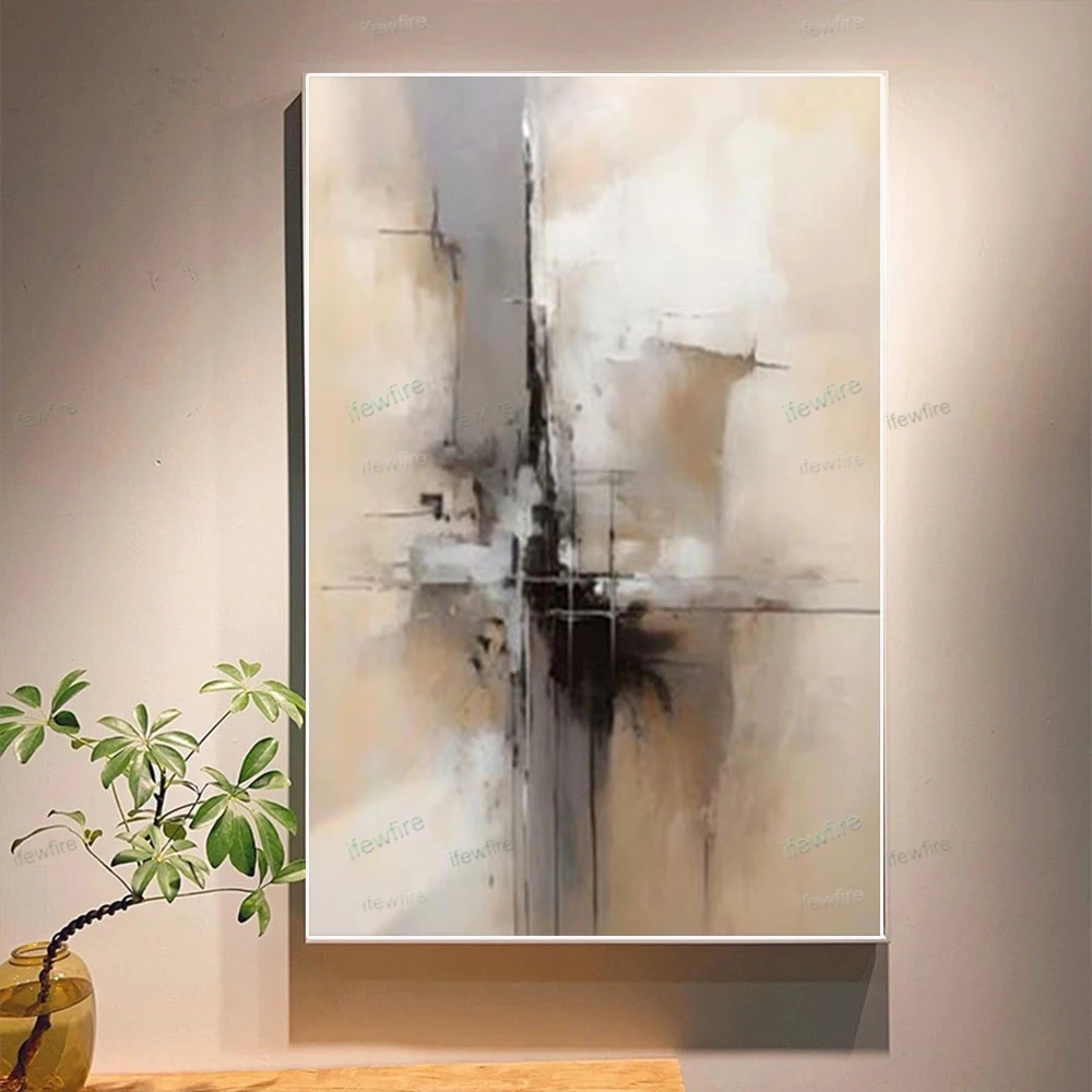 

TOP Christmas Decoration Gift Nordic Wall Art Picture On Canvas Posters Handmade Abstract Oil Painting Decor Living Room Bedroom