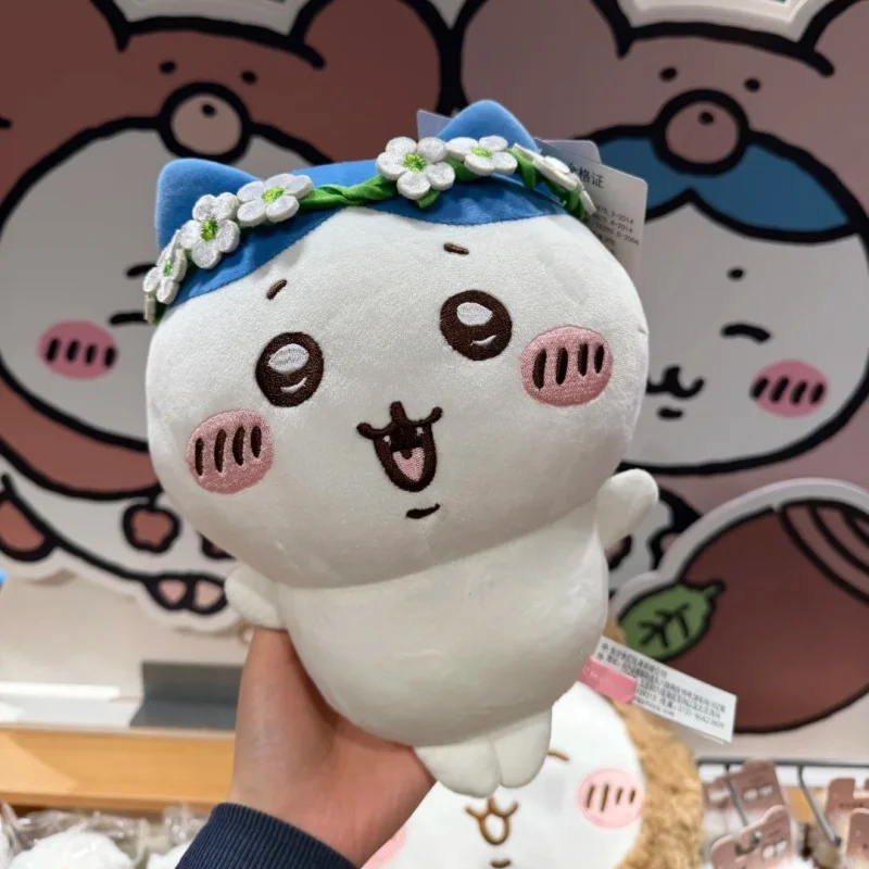 Neue echte Chiikawa Kranz & Wassermelone Serie Plüschpuppen Kawaii Umhängetasche Cartoon weiche Heimdekoration Geburtstagsgeschenke