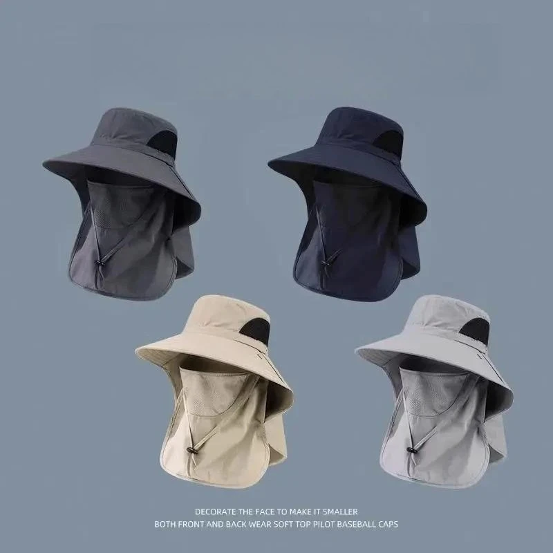 360 ° All-round No Dead Angle Protection Sunscreen Cap Summer Mesh Breathable Cap Mesh Hat Men Women Outdoor Sunscreen Cap