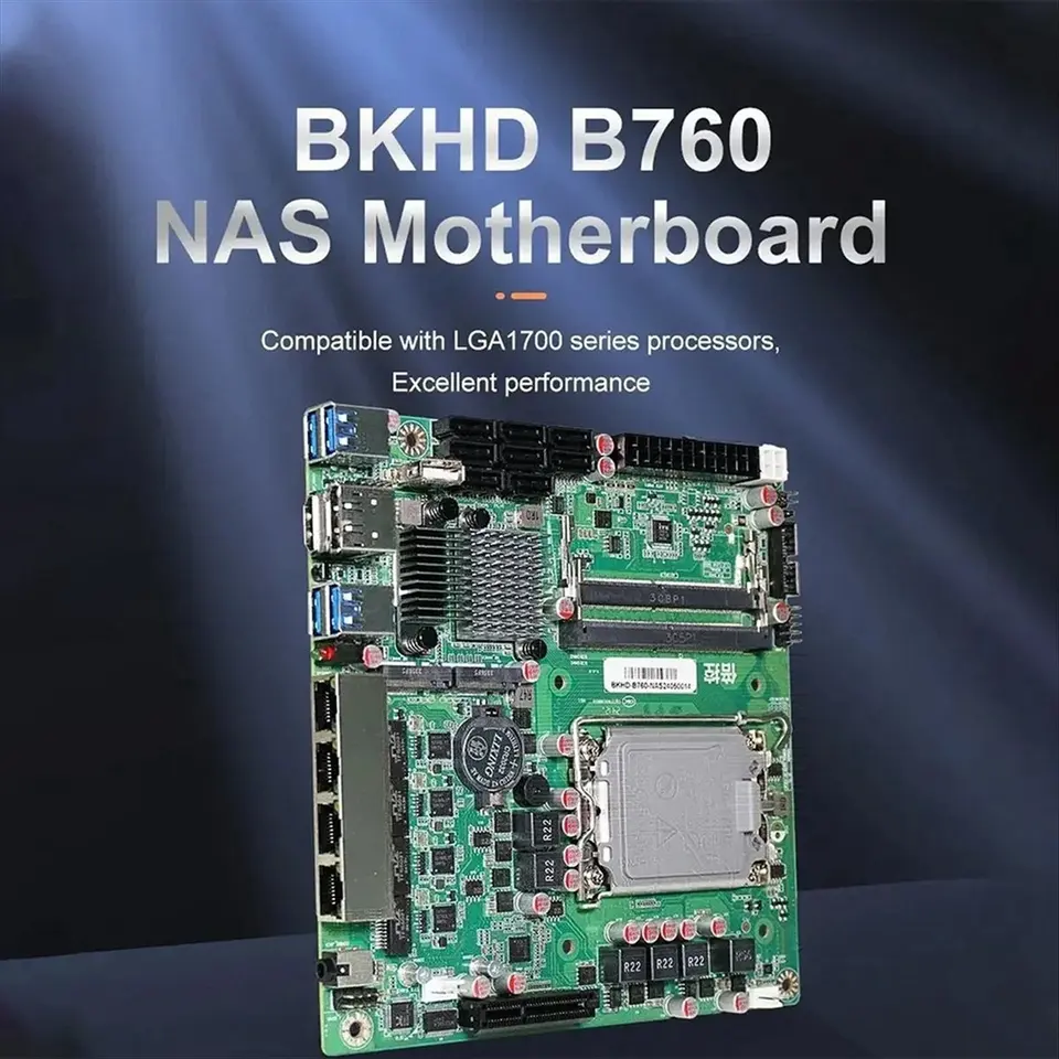 (A01R) 미니 ITX B760 NAS 마더보드 홈 프로세서 LGA1700 CPU 2xDDR5 4xi226 2.5G 2xM.2 NVME 8xSATA Qnas 방화벽 서버 썸네일 7
