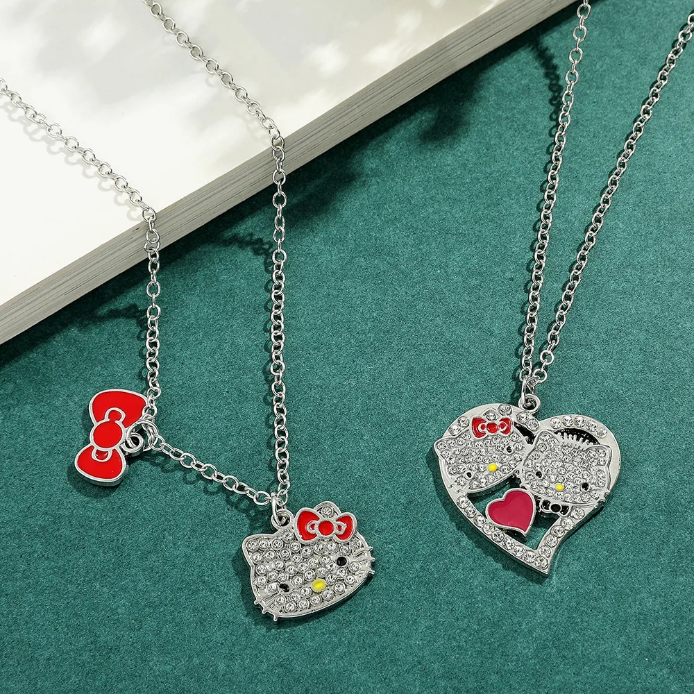 Miniso Sanrio cartoon cute necklace clavicle chain niche female Kaidi cat hot girl couple best friend gift alloy