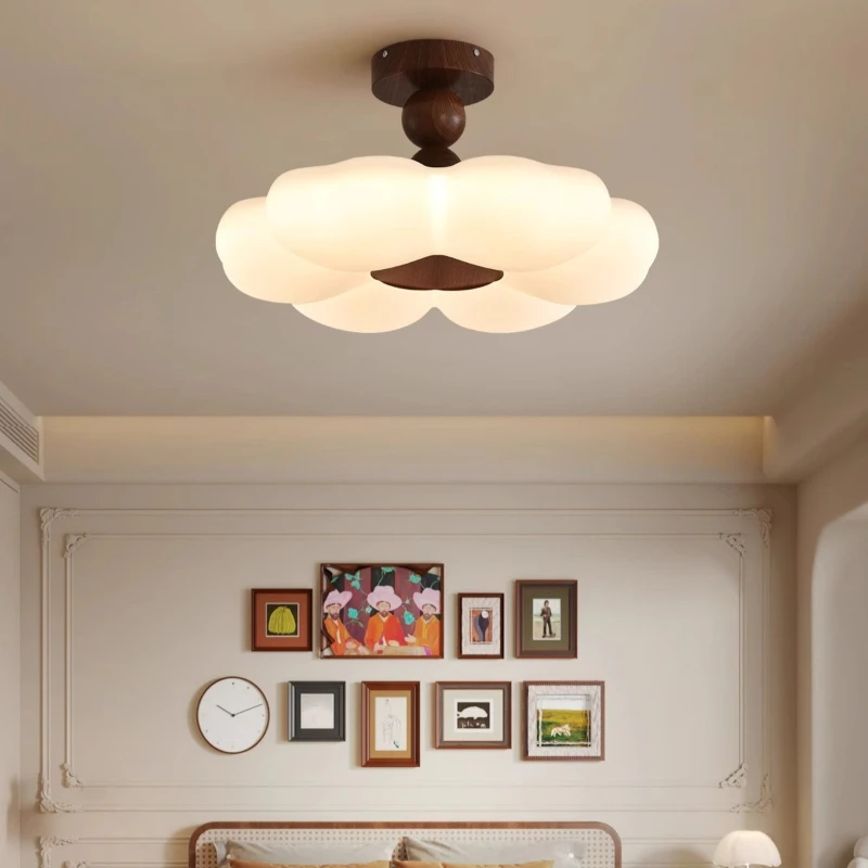 Iron Flower Ceiling Lamp Full Spectrum Eye Protection Chandelier Flicker Free Study Pendant Light High Color Rendering Lights