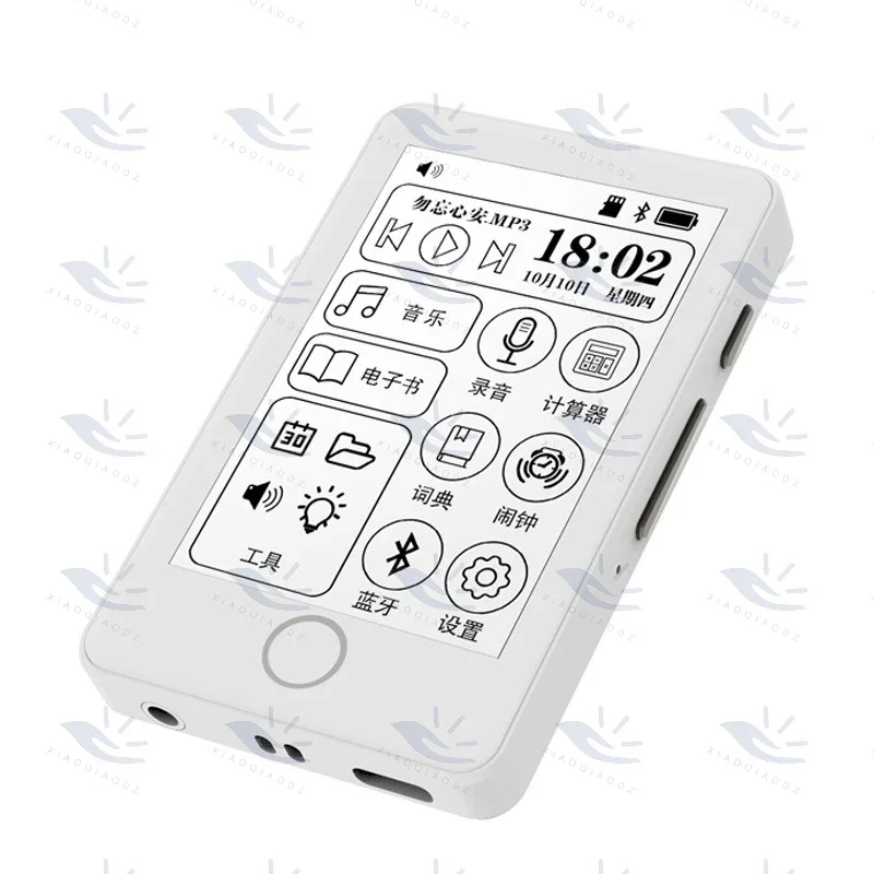 XIAOQIAODZ الكتاب الإلكتروني 16GB القارئ E قارئ الحبر الكتاب الاليكتروني TF بطاقة Paperwhite مشغل MP3 بلوتوث الموسيقى وكمان مسجل صوتي