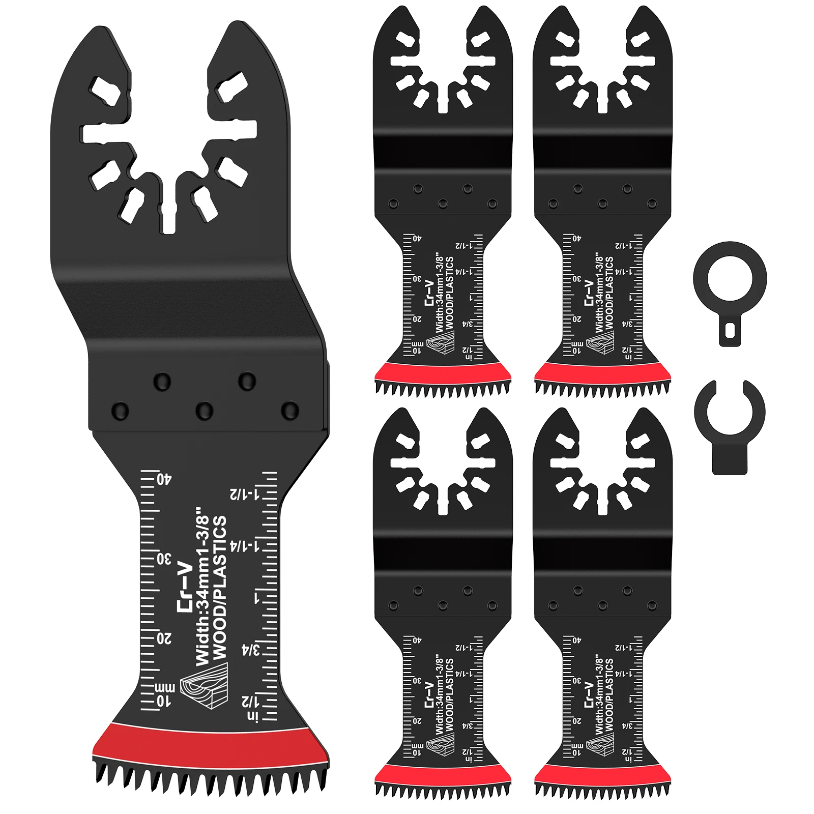 5 to 12Pcs Oscillating Saw Blades Set Japanese Tooth Professional Multitool Blades Arc Edge Cutting for Wood Plastic Cutting